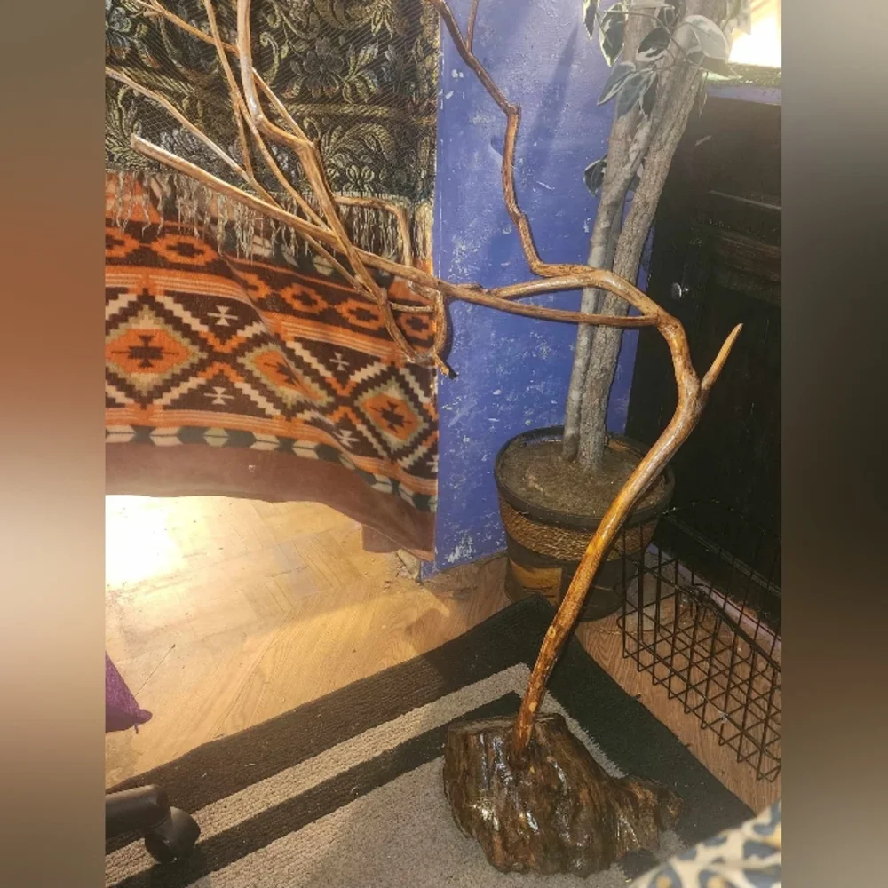 Custom exotic bird perch stands